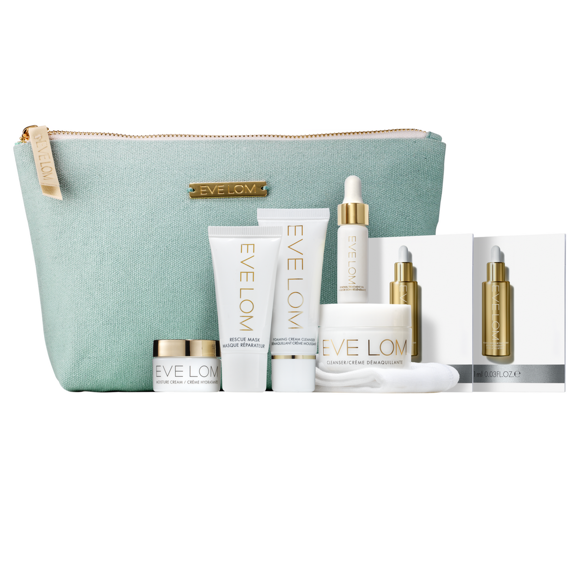 Evelom skincare store travel set